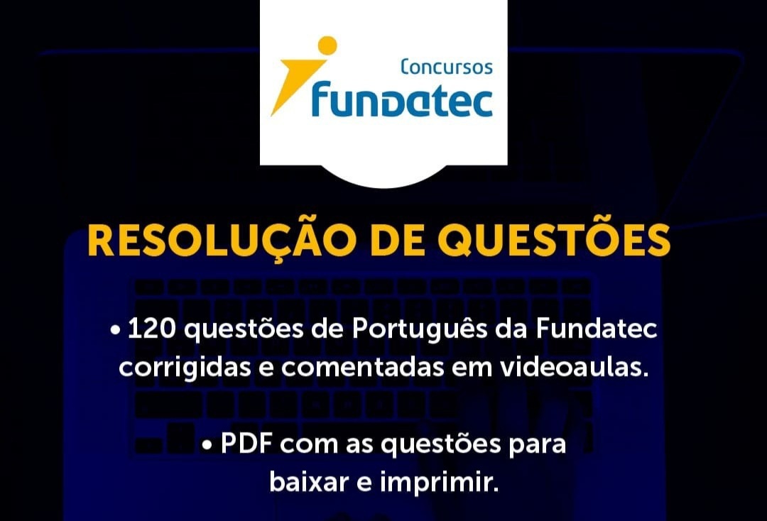 Curso para RESOLUÇÃO DE QUESTÕES DA FUNDATEC